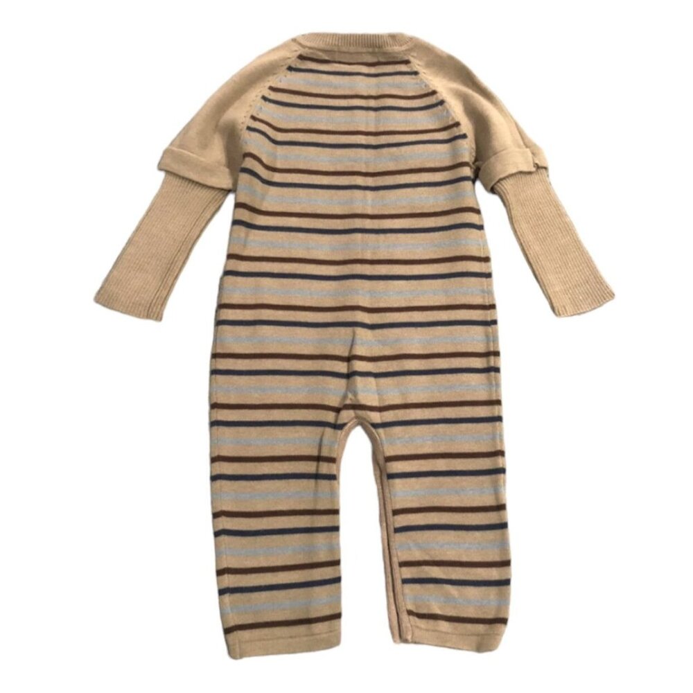 Toffee Moon 6-9m Striped Sweater Romper - Picture 6 of 7